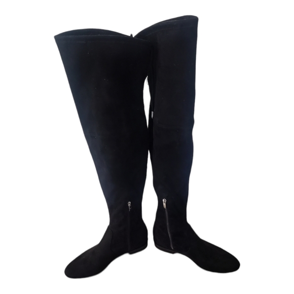Mark Fisher Over The Knee Black Boots Size 7 With Low Heel - Picture 6 of 9